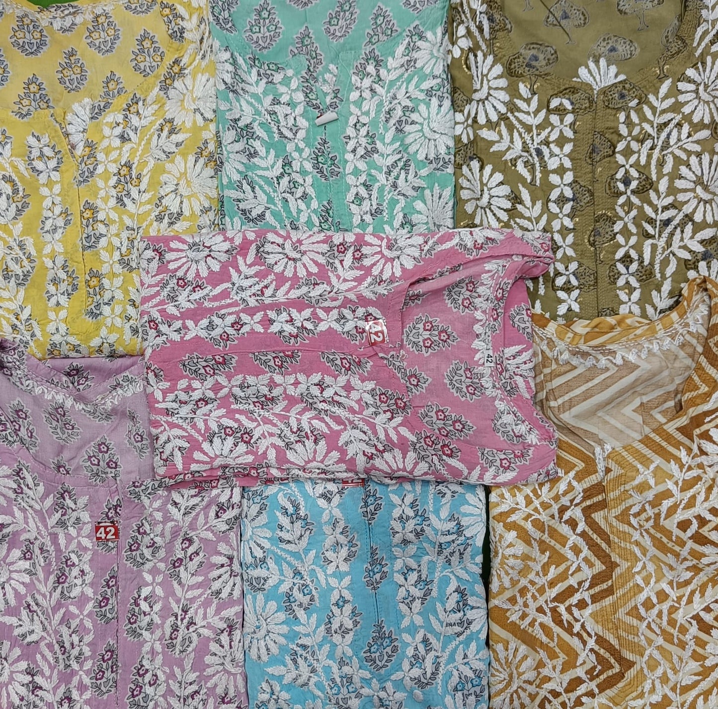 Stylish Printed Purple Modal Kurta with Lucknowi Chikankari Hand Embroidery